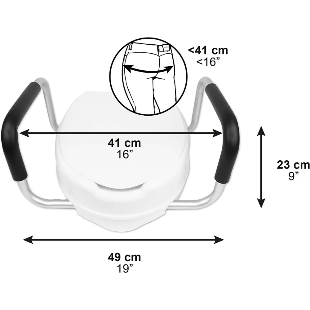 Elevador WC con Reposabrazos 10 cm con tapa