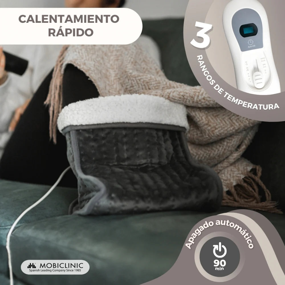 Calientapiés eléctrico 30x30x24 cm  Gris