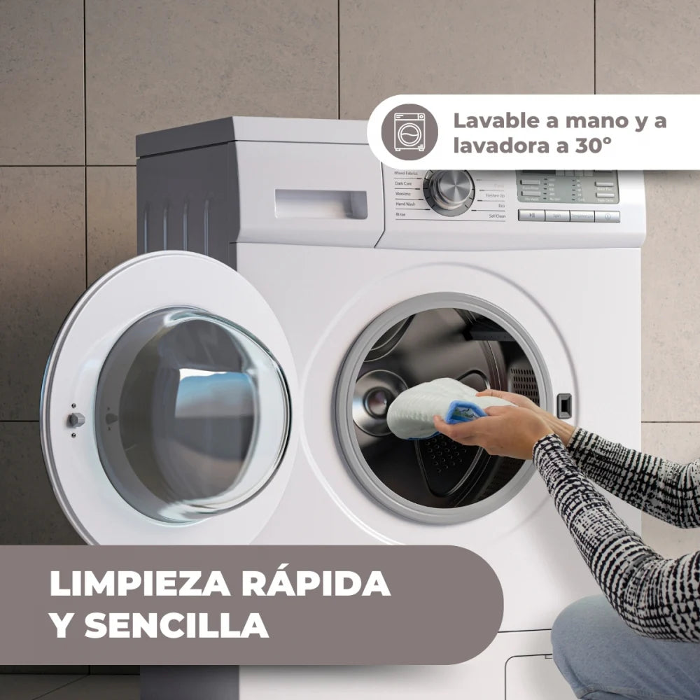 Almohadilla eléctrica | 40x30 cm | 6 niveles | Muy bajo consumo | Gasto mínimo | Apagado automático | Funda azul