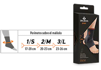 Tobillera elástica con almohadillas en gel OS6240