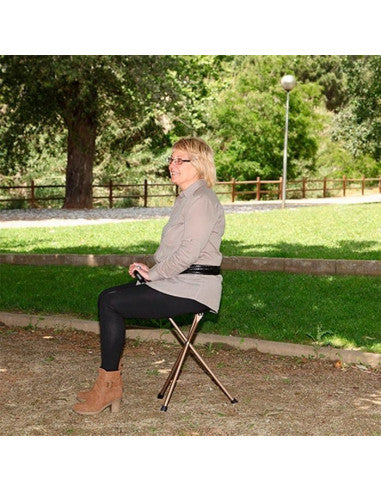 Bastón con asiento 3 patas