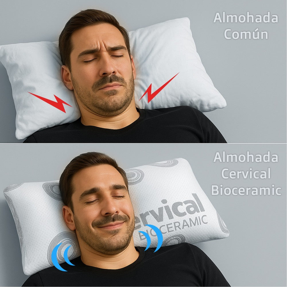 Almohada Viscoelástica 150 cm Desenfundable, Ergonómica, Anti bacterias, Termo regulable, Doble Funda con Cremallera, Lavable, Adaptabilidad cervical