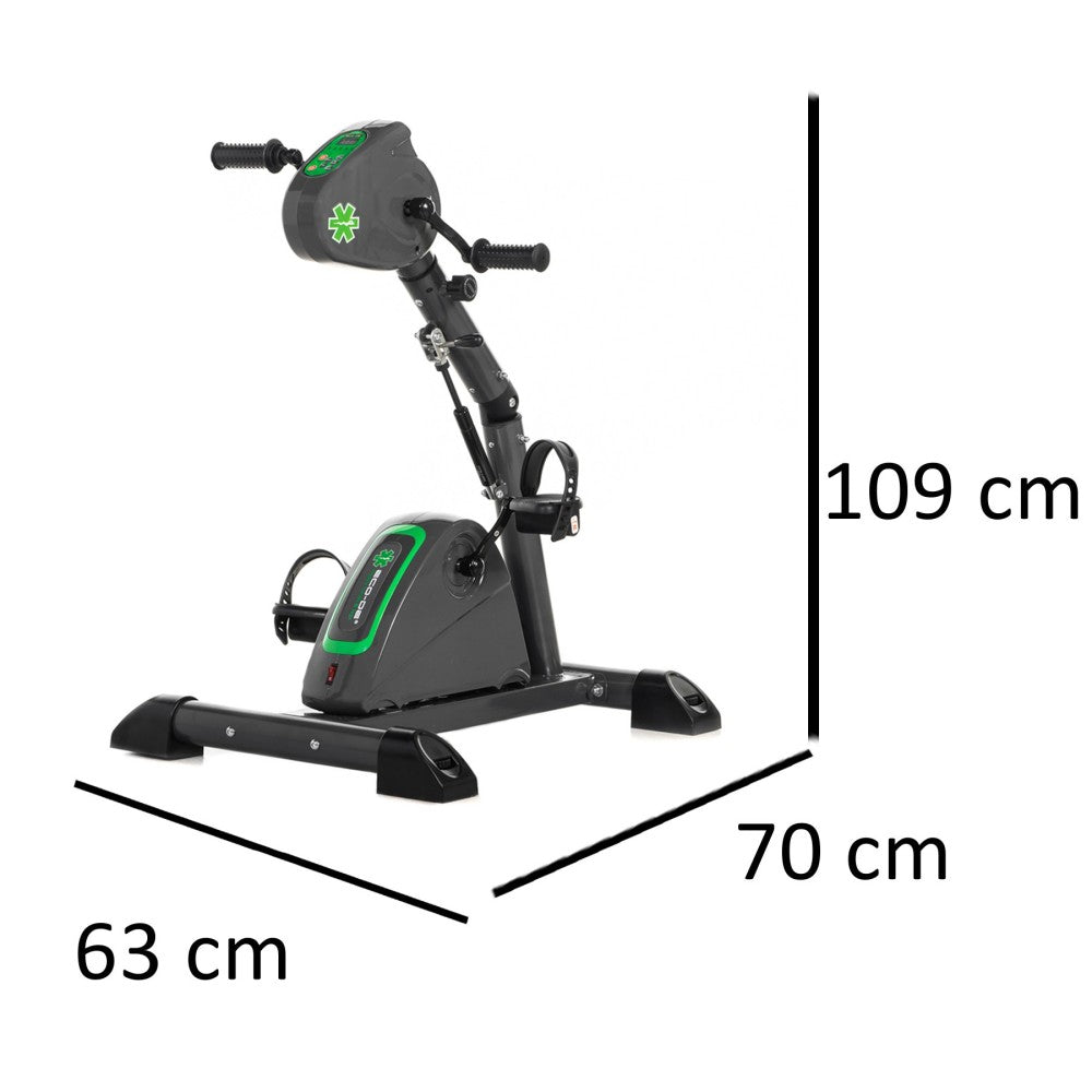 Bicicleta estática DUAL TRAINING para piernas y Brazos. Monitor LCD con Registro Actividad. Pantalla LCD. Regulable por pistón