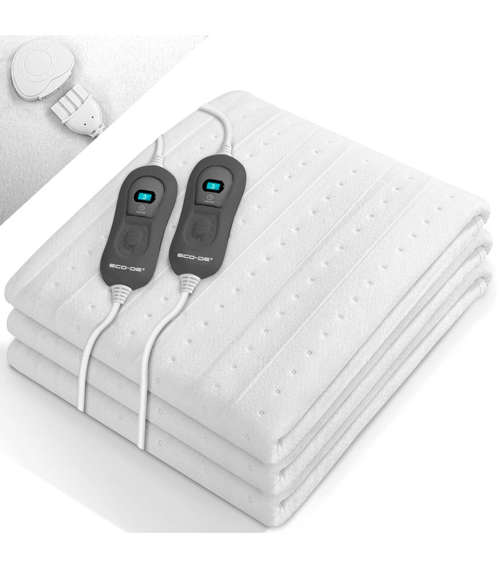 alienta Camas 140 x 160 cm. Mando con 3 niveles de calor, apagado automático, color blanco