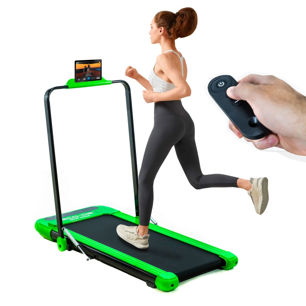 Cinta de Andar y Correr New Walk 1HP con Mando A Distancia, Panel de Control LCD, Sistema de Parada Auto