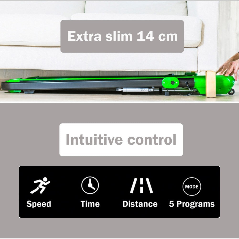 Cinta de Andar y Correr New Walk 1HP con Mando A Distancia, Panel de Control LCD, Sistema de Parada Auto