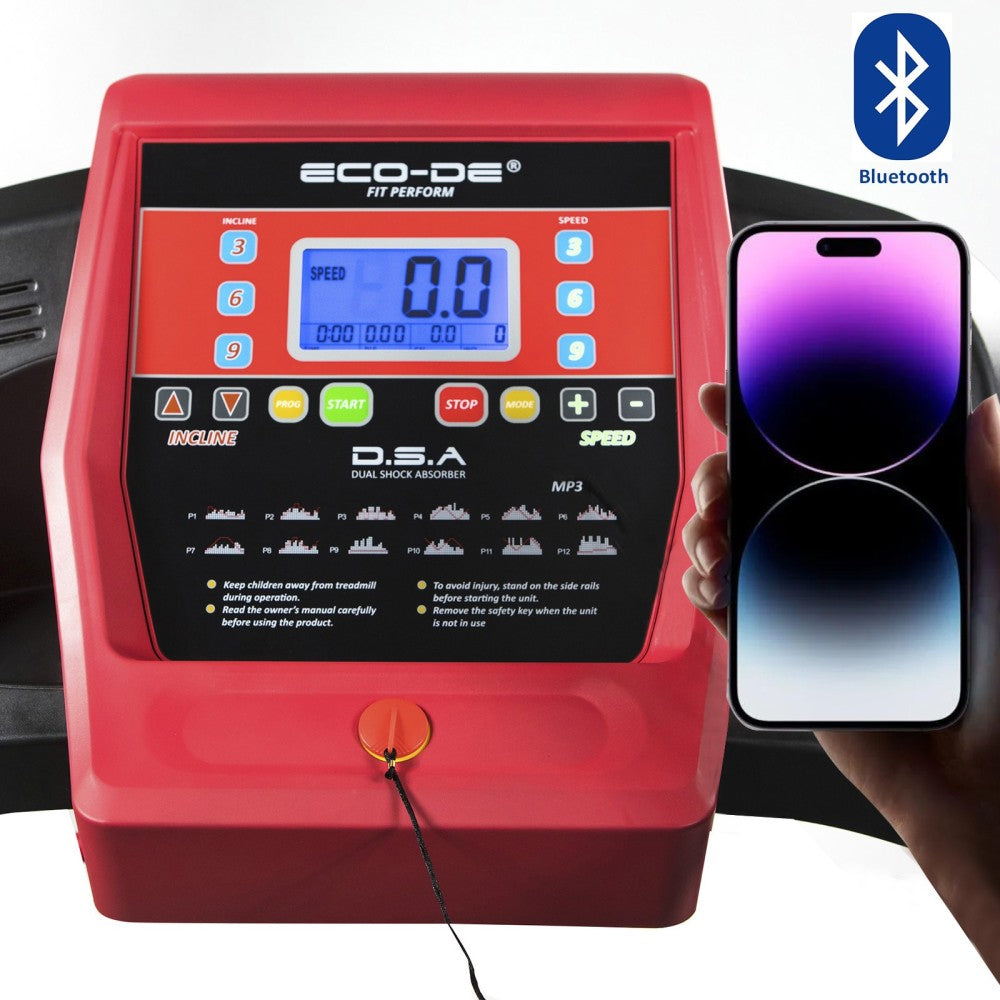 Cinta De Correr Fit Perform, Plegable, DSA, Bluetooth, Inclinación Eléctrica 15º, 12 Programas, 16 Km/H