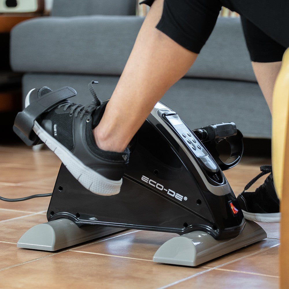 Mini Bicicleta Eléctrica, 12 Velocidades, Mini Bike BlackPlus, Ejercicitador Brazos y Piernas, Modos Auto Reverse y Manual