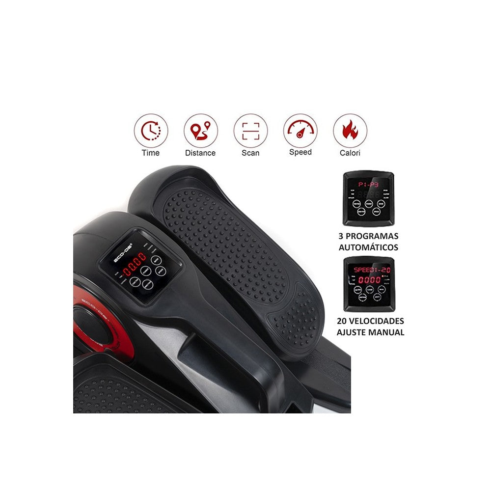 Mini Bike eliptica Desk Motion eléctrica, Pantalla LED, pedaleo con Asistencia, 20 Niveles, 5 Funciones, Mando Distancia