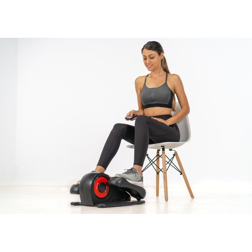 Mini Bike eliptica Desk Motion eléctrica, Pantalla LED, pedaleo con Asistencia, 20 Niveles, 5 Funciones, Mando Distancia