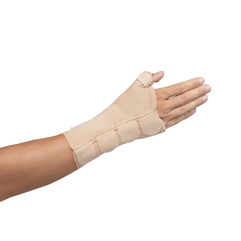 MUÑEQUERA ELÁSTICA ABIERTA LARGA CON FÉRULA PALMAR Y PULGAR