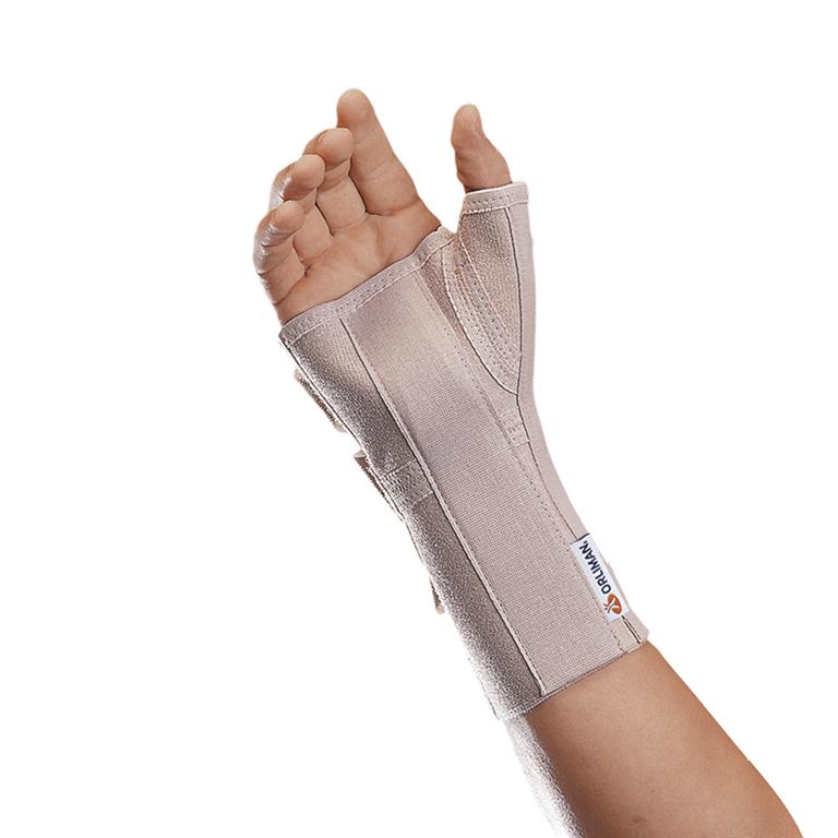 MUÑEQUERA ELÁSTICA ABIERTA LARGA CON FÉRULA PALMAR Y PULGAR