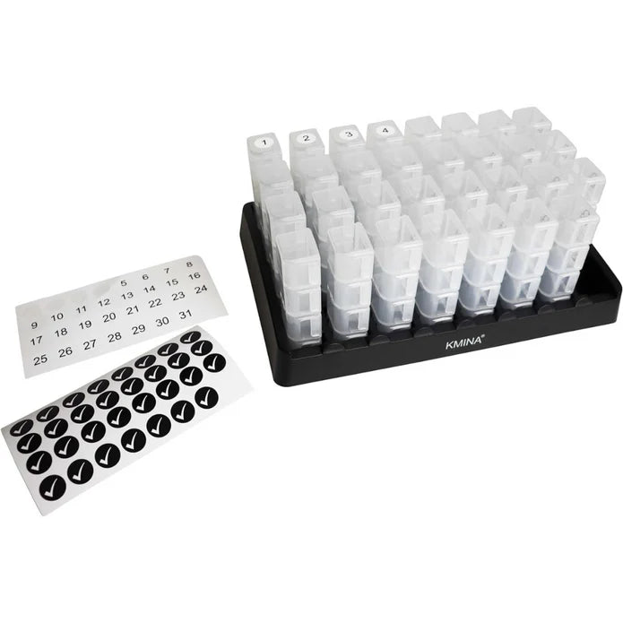 Pastillero Mensual 4 Tomas, Organizador Pastillas Mensual, Dosificador Medicamentos