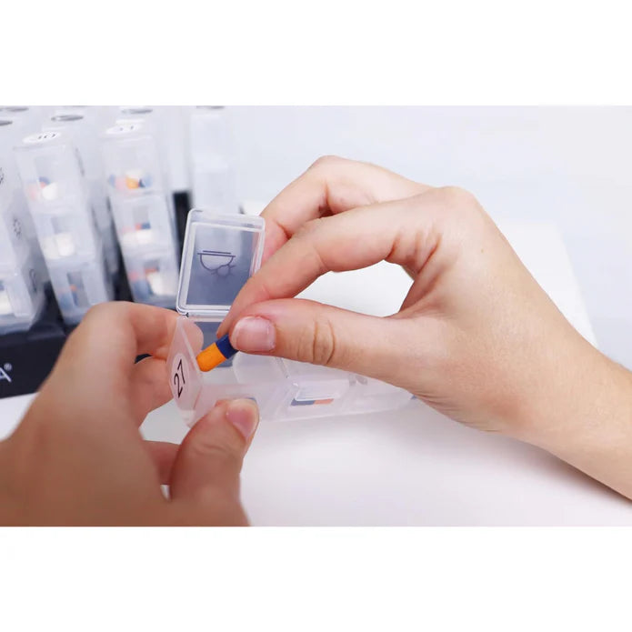 Pastillero Mensual 4 Tomas, Organizador Pastillas Mensual, Dosificador Medicamentos