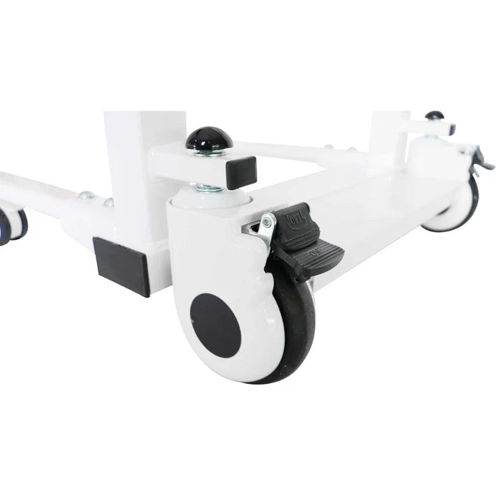 Silla de Transferencia para Ancianos (Asiento Elevable hasta 58 cm), Silla WC para Mayores con Ruedas Ancha